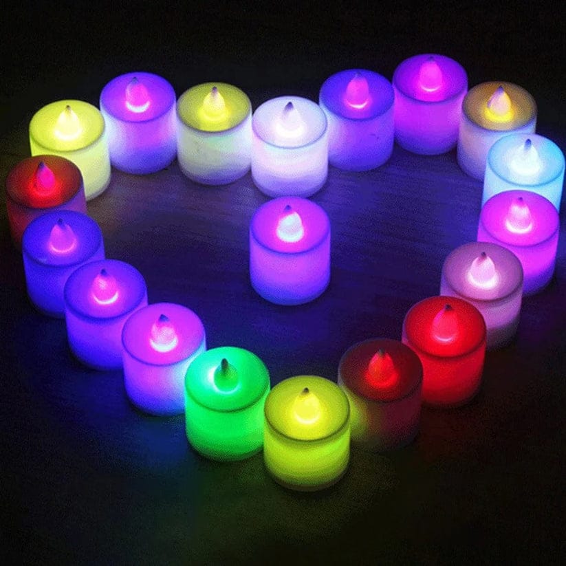 Pack Of 2 LED Multi Color Candle Light Decoration Ornamental No Heat. Random Colours