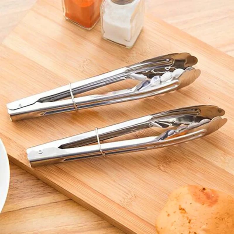 Stainless Steel Salads Tongs BBQ Kitchen Cooking Food Serving Bar Utensil Tong