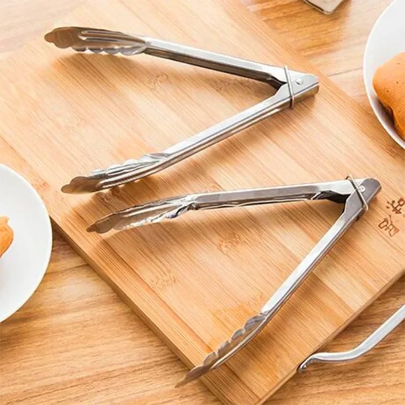 Stainless Steel Salads Tongs BBQ Kitchen Cooking Food Serving Bar Utensil Tong