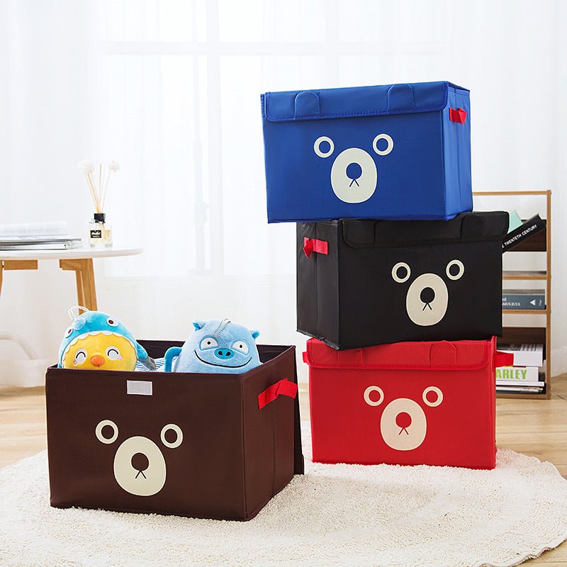 Cartoon Bear Foldable Storage Box For Multipurpose. High Quality Big Size Random Colours