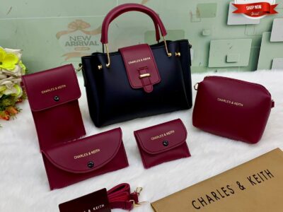 Most Demanding Article💥 ❤ CHARLES & KEITH 5 Pcs Bag Set for Girls Size : 7" By 10"