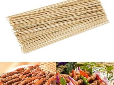 Pack Of 100 Wooden Skewers Sticks Bbq.