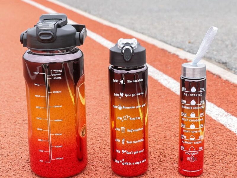 3Pcs Leakproof Water Bottle with Times Random Colors