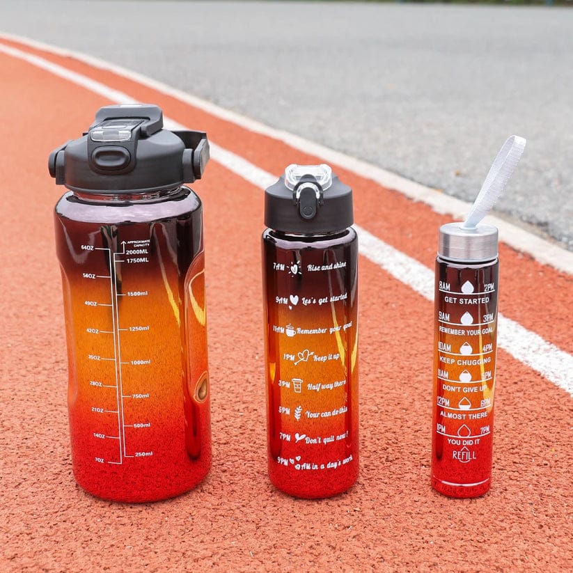 3Pcs Leakproof Water Bottle with Times Random Colors