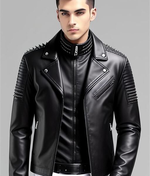 Men's Real Leather Motorcycle Jacket - Autumn/Winter Retro Windproof Byker Coat with Stand-up Collar, Slim Fit Zipper Real Sheepskin Jacket for Men and Young Adults