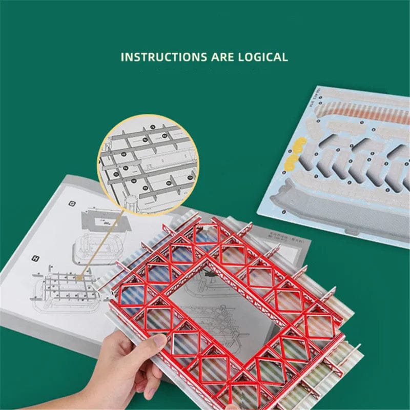 DIY Stadium Puzzle Game Toy Random Design