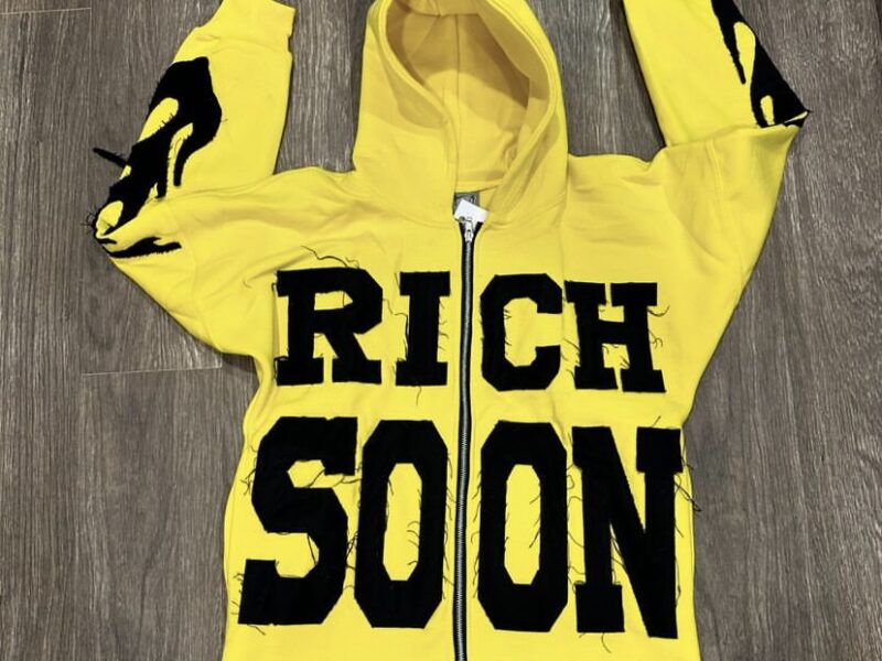 Rich Soon Hoodie With Embroidery 18/20 Fleece Comfortable Fabric I