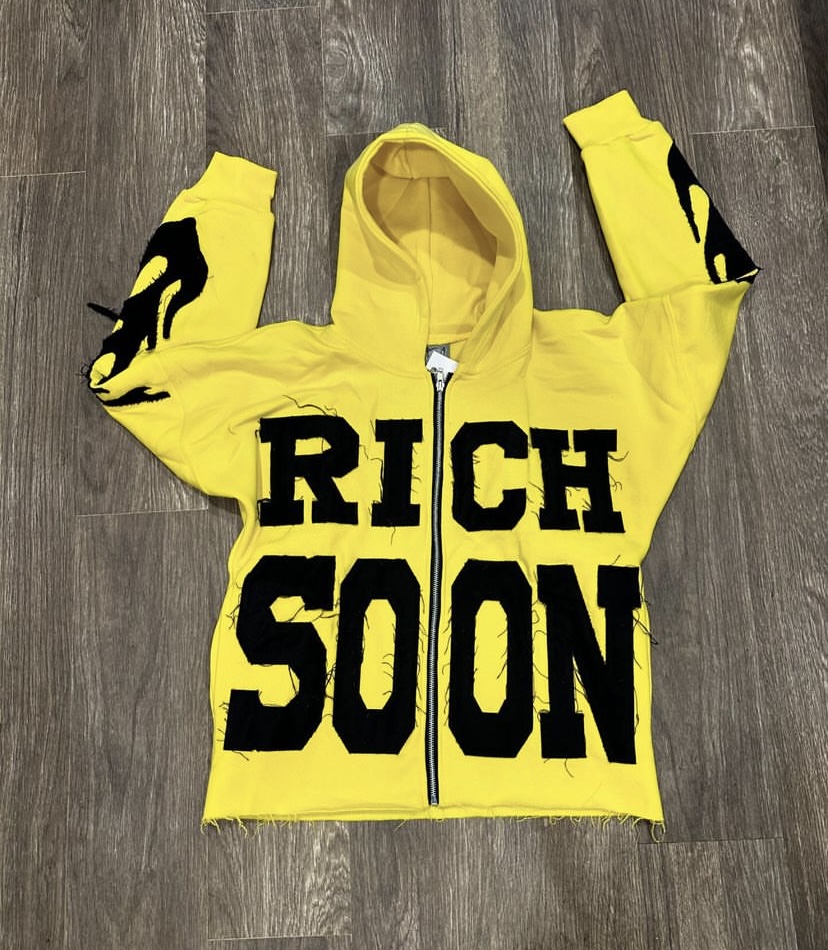 Rich Soon Hoodie With Embroidery 18/20 Fleece Comfortable Fabric I