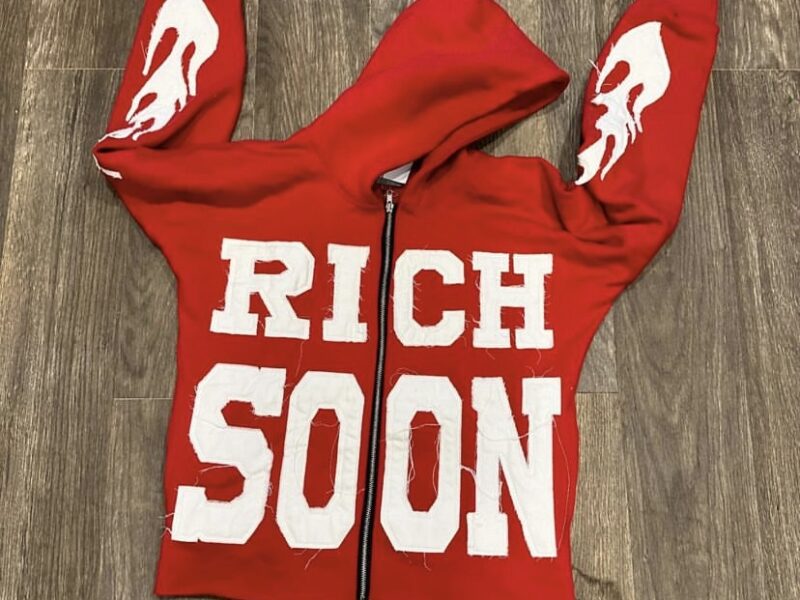 Rich Soon Hoodie With Embroidery 18/20 Fleece Comfortable Fabric I