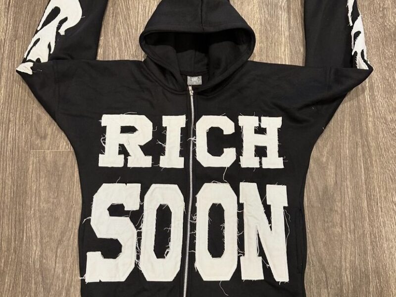 Rich Soon Hoodie With Embroidery 18/20 Fleece Comfortable Fabric I