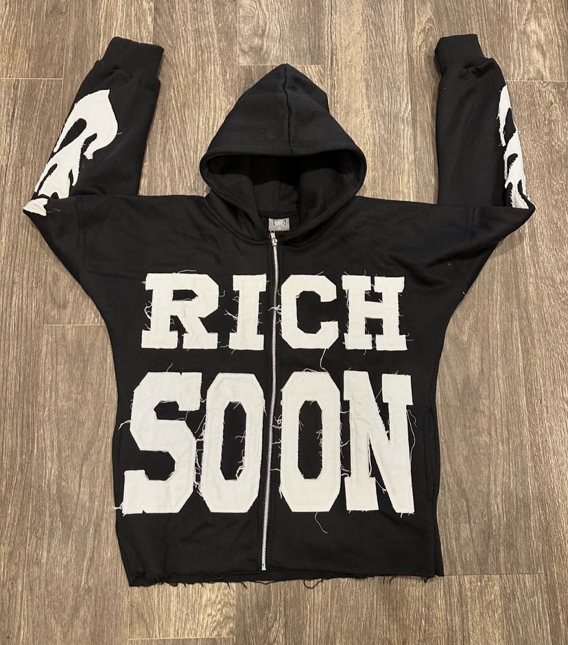 Rich Soon Hoodie With Embroidery 18/20 Fleece Comfortable Fabric I