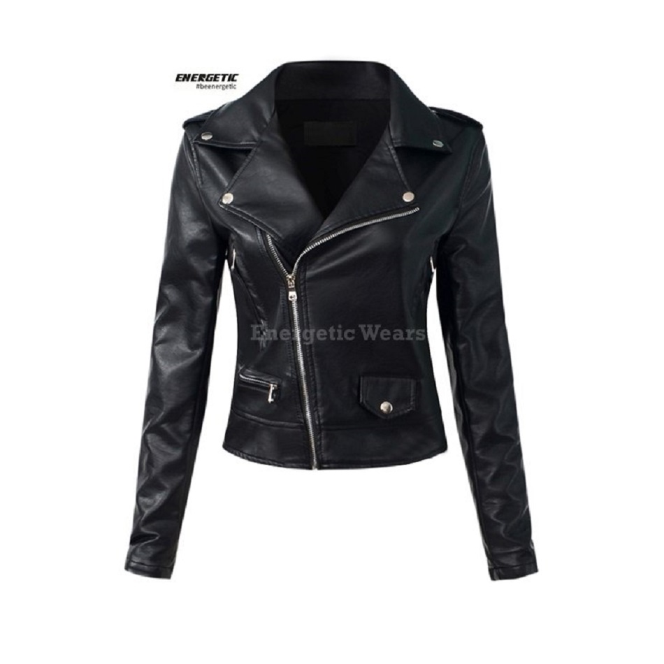 Latest Fashion Genuine Motorcycle Motor Bike Leather Jacket for Women