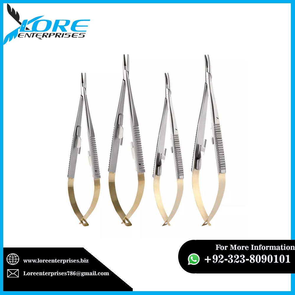 Curved/Straight Needle Holders With Lock