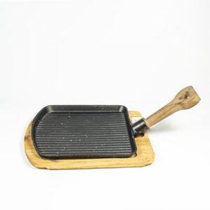 Shovel Sizzler With Wooden Base