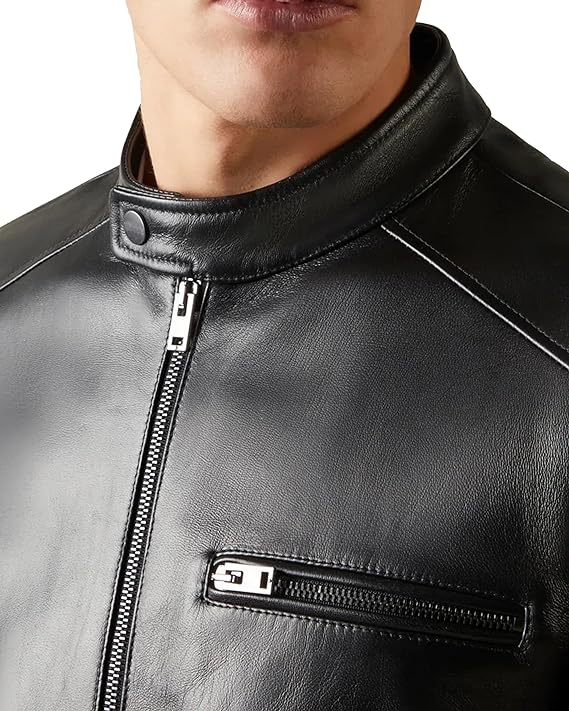 Latest High Quality New Style Men’s Black Lambskin Leather Jacket