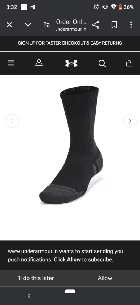 Mens crew socks stock